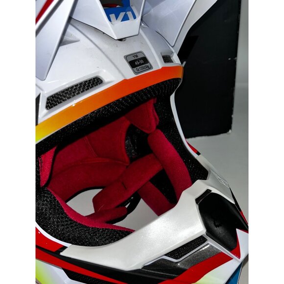 Fox Youth V1 Motocross Helmet Red White YM Box & Dust Bag Included Super Conditi - Picture 7 of 10